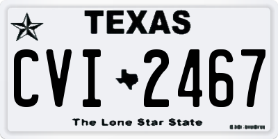 TX license plate CVI2467