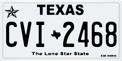 TX license plate CVI2468
