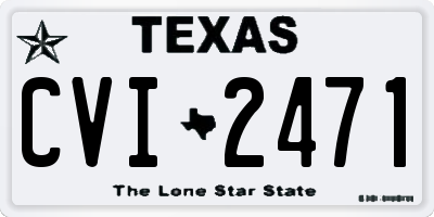 TX license plate CVI2471