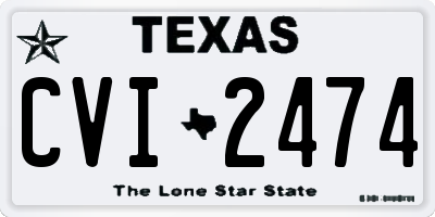 TX license plate CVI2474