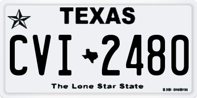 TX license plate CVI2480