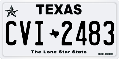 TX license plate CVI2483