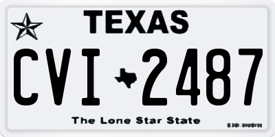 TX license plate CVI2487
