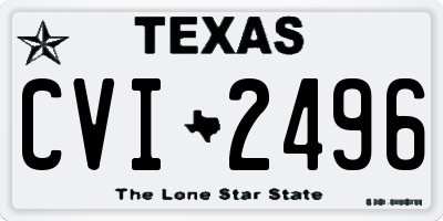 TX license plate CVI2496