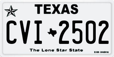 TX license plate CVI2502