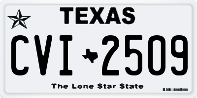 TX license plate CVI2509