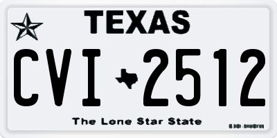 TX license plate CVI2512