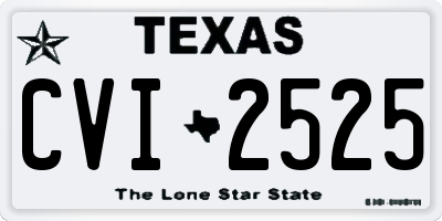 TX license plate CVI2525