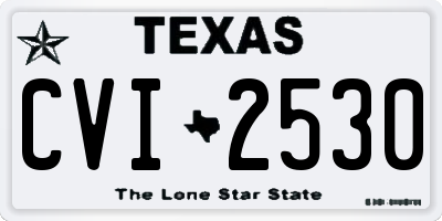 TX license plate CVI2530
