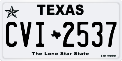 TX license plate CVI2537