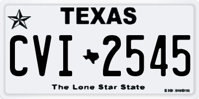 TX license plate CVI2545