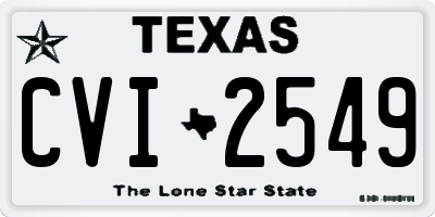 TX license plate CVI2549