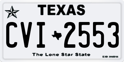TX license plate CVI2553
