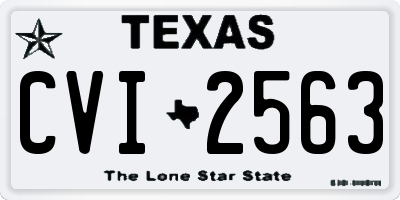 TX license plate CVI2563