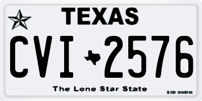 TX license plate CVI2576