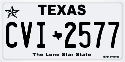 TX license plate CVI2577