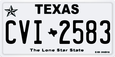 TX license plate CVI2583