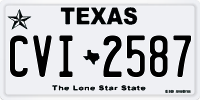 TX license plate CVI2587