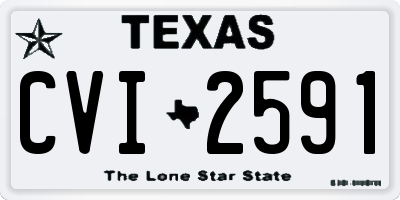 TX license plate CVI2591
