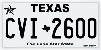 TX license plate CVI2600