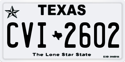 TX license plate CVI2602