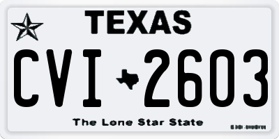 TX license plate CVI2603