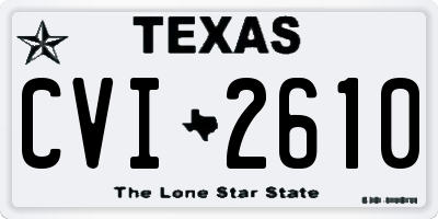 TX license plate CVI2610