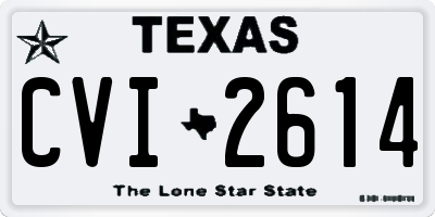 TX license plate CVI2614