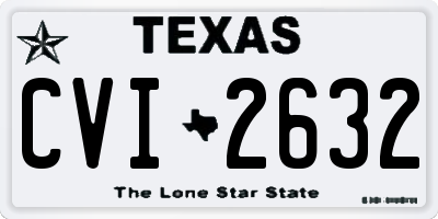 TX license plate CVI2632