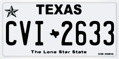 TX license plate CVI2633