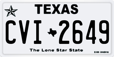 TX license plate CVI2649
