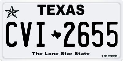 TX license plate CVI2655