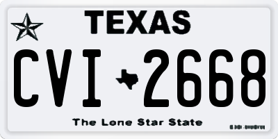 TX license plate CVI2668