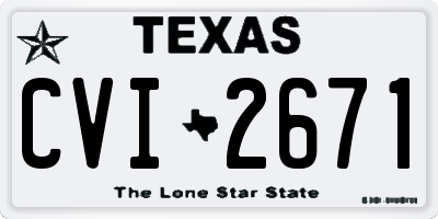 TX license plate CVI2671