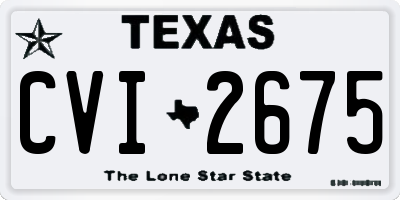 TX license plate CVI2675