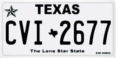 TX license plate CVI2677