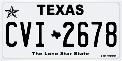 TX license plate CVI2678