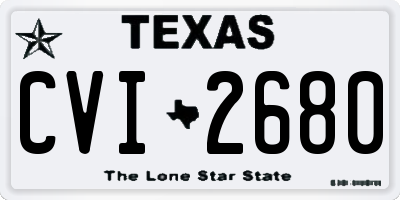 TX license plate CVI2680