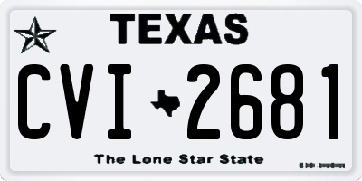 TX license plate CVI2681