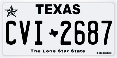 TX license plate CVI2687