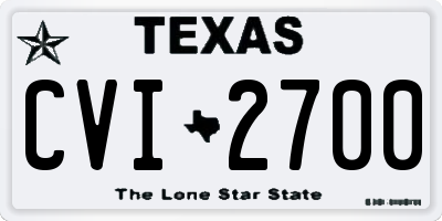 TX license plate CVI2700