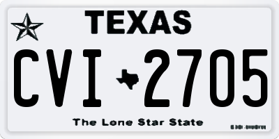 TX license plate CVI2705