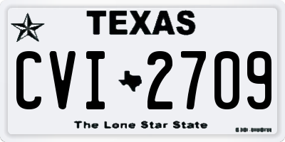 TX license plate CVI2709