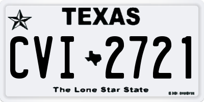 TX license plate CVI2721