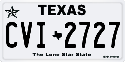 TX license plate CVI2727