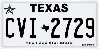 TX license plate CVI2729