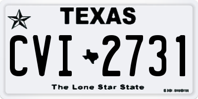 TX license plate CVI2731