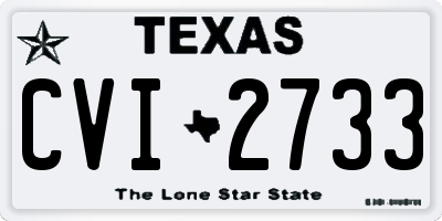 TX license plate CVI2733