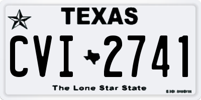 TX license plate CVI2741