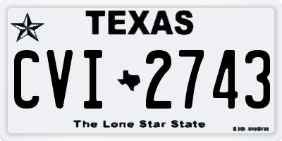 TX license plate CVI2743